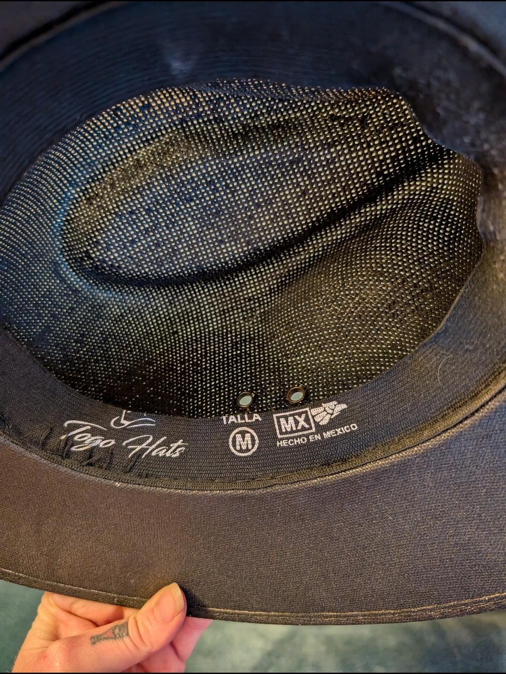 Black Sunflower Hand-Painted Wide-Brim Hat - Picture 3 of 3